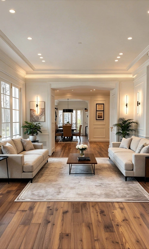 Elegant living room renovation completed by New Home Vibe in Los Angeles